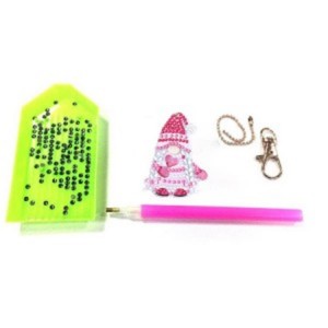 BA-804 5PCS Keychains рангубори алмос – Маҷмӯаҳои вимпелҳои алмосӣ барои калонсолон ва кӯдакон