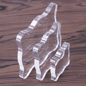 Set de blocuri de ștampile transparente din acril transparent, cu marginea petelor, pentru ștanțare DIY