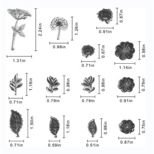 8CP80 Flowers Leaves for Holiday Card Making Decoration Clear Stamp