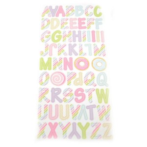 Kub muag cov tsiaj ntawv tsiaj ntawv daim ntawv nplaum rau DIY scrapbooking