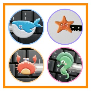 Kub Muag tas luav 3D puffy stickers rau DIY kho kom zoo nkauj