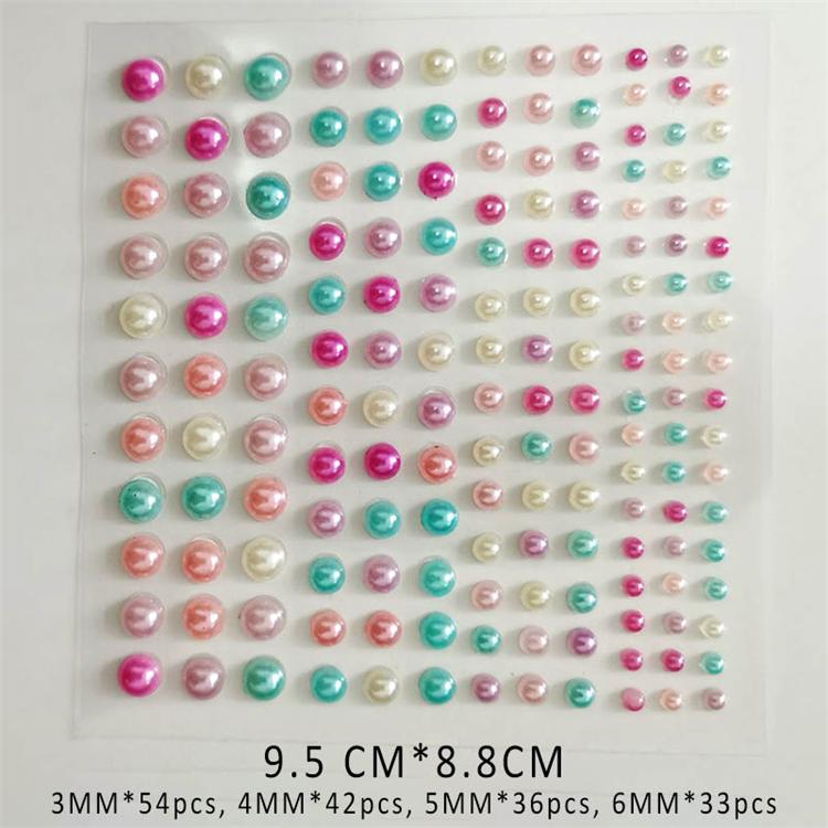 ODM High Quality Matelasse Embossing Folder Manufacturer –  wholesale colorful pearl sticker for craft – JS Crafts