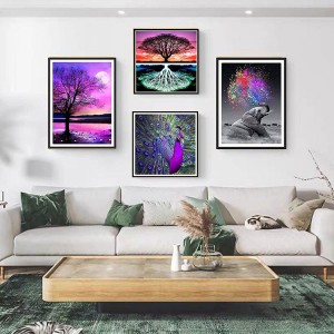 Pob Zeb Diamond Crystal Tsev Phab Ntsa Kho Kom Zoo Nkauj 5D Pob Zeb Diamond Painting Kit