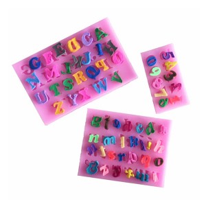 BSM004 Moldes de pastel de letras personalizados, moldes de silicona del alfabeto para bricolaje