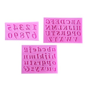 BSM004 Custom Letter Cake Molds Alphabet Silicone Molds para sa DIY