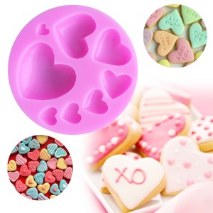 I-BSM005 I-Fondant Silicone Molds Yenhliziyo Emise Okungeyona Induku Yokuhlobisa Ikhekhe