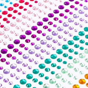 High quality self-adhesive gemstone crystal rhinestone stickers for DIY