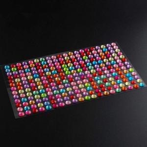 DIY flerfargede selvklebende edelstensklistremerker i rhinestone for dekorasjon
