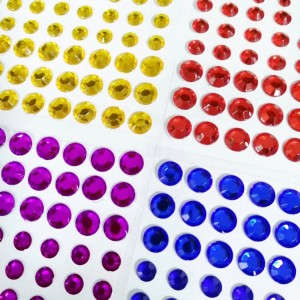 DIY mehrfarbige selbstklebende Strassstein-Edelsteinaufkleber zur Dekoration