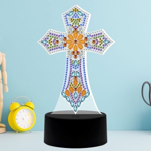 ცხელი იყიდება Cross LED ნათურა DIY Diamond Painting LED Light სახლის დეკორაციისთვის