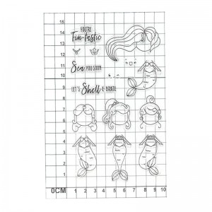 Custom clear stamp with my little dreamer shape design