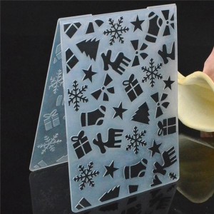 Lub plawv DIY qauv ntawv scrapbook embossing nplaub tshev