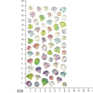 അലങ്കാരത്തിനായി DIY ഡയമണ്ട് ആകൃതിയിലുള്ള 3D എപ്പോക്സി സ്റ്റിക്കറുകൾ
