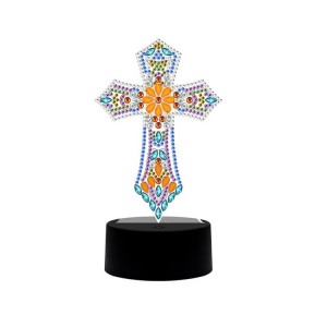 Hot Sale Cross LED-lampe DIY Diamantmaling LED-lys til boligindretning