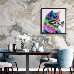 DIY Tsiaj Tag Nrho Pob Zeb Diamond rau Cov Neeg Laus Cov Me Nyuam Pib 5D Pob Zeb Diamond Painting