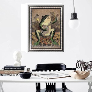 8CP58 Frog Round Full Drill Home Wall Decor for Gift Diamond Painting