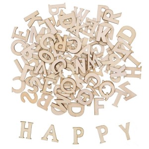 BWS003 Hot Sale Unfinished Wood Alphabet Letters for DIY Crafts