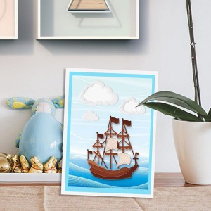 ACD04-2 PCS Deryaya Boat Die Cuts Ji bo Card Çêkirina