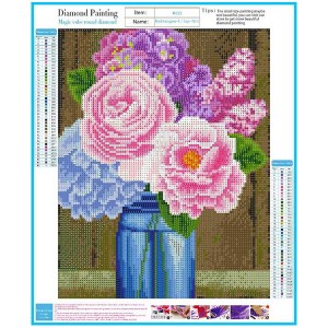 JH102101 heildsölu Hydrangea lilac 5d DIY demantslist!málningarstrigasett fyrir veggskreytingar