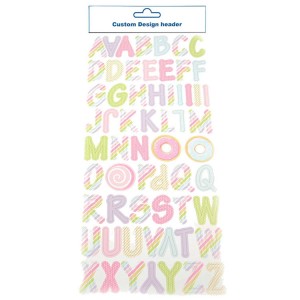 Kub muag cov tsiaj ntawv tsiaj ntawv daim ntawv nplaum rau DIY scrapbooking