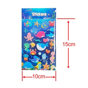 Kub Muag tas luav 3D puffy stickers rau DIY kho kom zoo nkauj