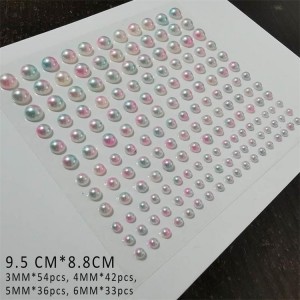 lag luam wholesale colourful pearl sticker rau khoom siv tes ua