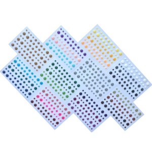 Wholesale enamel dot self adhesive resin sticker for DIY crafts