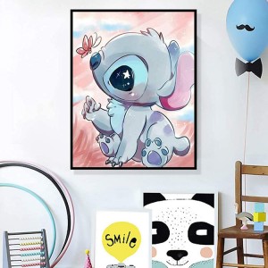 Stitch rau Cov Neeg Laus Tsev Phab Ntsa Kho Kom Zoo Nkauj Pob Zeb Diamond Painting Cov Khoom Siv