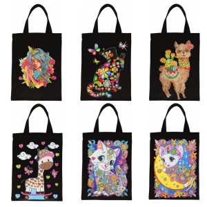 Hot Sale Alpaca Canvas Tote Bag DIY 5D Diamond Painting Handbag for Gift