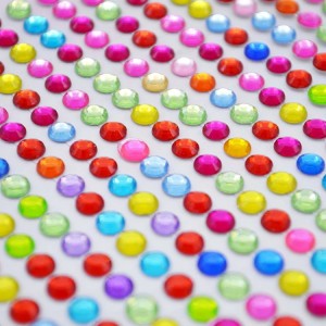 DIY multicoloured self-adhesive rhinestone gem stickers for decoration