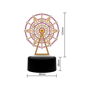 DIY Acrílico Sky Wheel LED Lâmpada Diamante Pintura LED Luz para Decoração de Casa