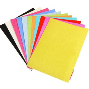 Custom multi-color glitter paper sheet glitter cardstocks for scrapbook