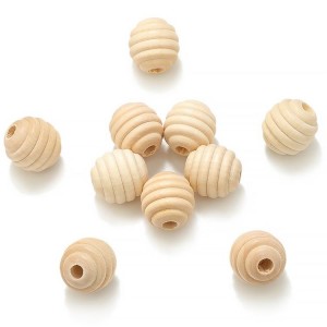 JWB005 wholesale environmental natural color round wood bead for DIY