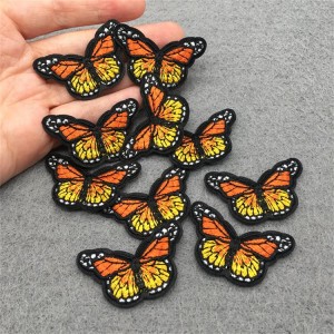Wholesale butterfly iron on patches embroidered sewing patch