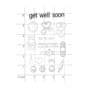 Cute hospital theme clear stamp for DIY hobby