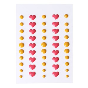 Wholesale colorful heart self- adhesive enamel dots sticker for scrapbooking