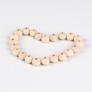 JWB008 Hot selling natural wooden material wooden beads with hole