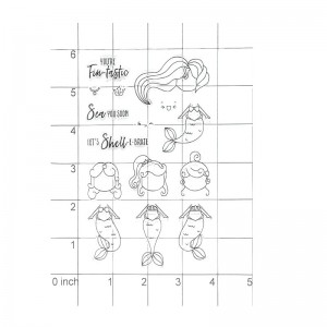 Custom clear stamp with my little dreamer shape design