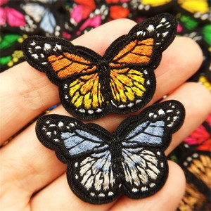 Wholesale butterfly iron on patches embroidered sewing patch