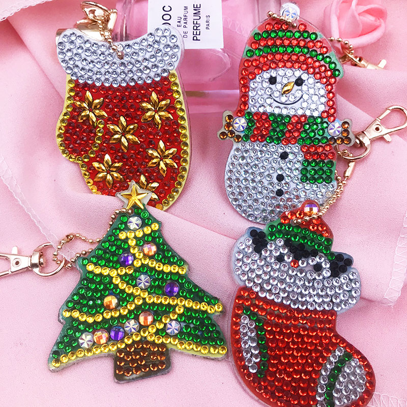 ODM High Quality Diamond Bead Art Suppliers –  Full crystal drill keychain diamond painting hanging ornaments – JS Crafts