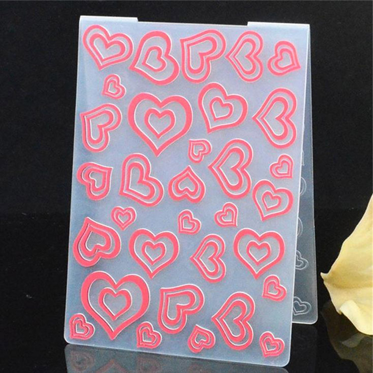 Famous Best Wallet Cutting Dies Supplier –  Heart DIY pattern paper scrapbook embossing folder – JS Crafts