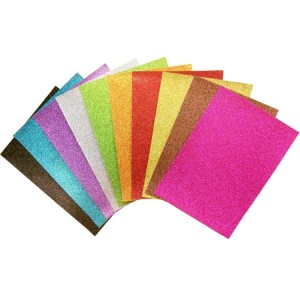 High quality multi-colors glitter paper sheet glitter cardstock for DIY