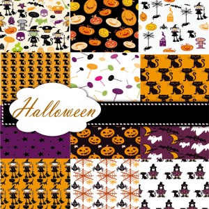 BSPD004 DIY Scrapbook Halloween Theme Pattern Papers for Decoration