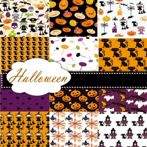 BSPD004 DIY Scrapbook Halloween Theme Padrão Papéis para decoração