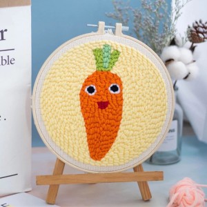 BPN003 DIY Embroidery Starter Kit Carrot Punch Needle Kit for Decoration