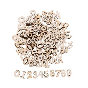 BWS004 DIY Laser Cut Wooden Craft Natural Wood Numbers for Decoration