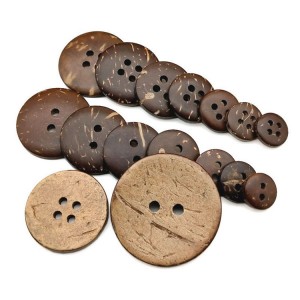 BCB004 DIY Sewing Craft Round Natural Brown Coconut Buttons for Decoration