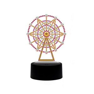 گھر جي سجاڳي لاءِ DIY Acrylic Sky Wheel LED Lamp Diamond Painting LED Light