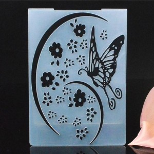Lub plawv DIY qauv ntawv scrapbook embossing nplaub tshev