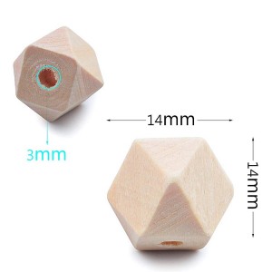 BWB005 Naturalis Geometric Wooden Beads Octagonal Wood Beads for Decorations